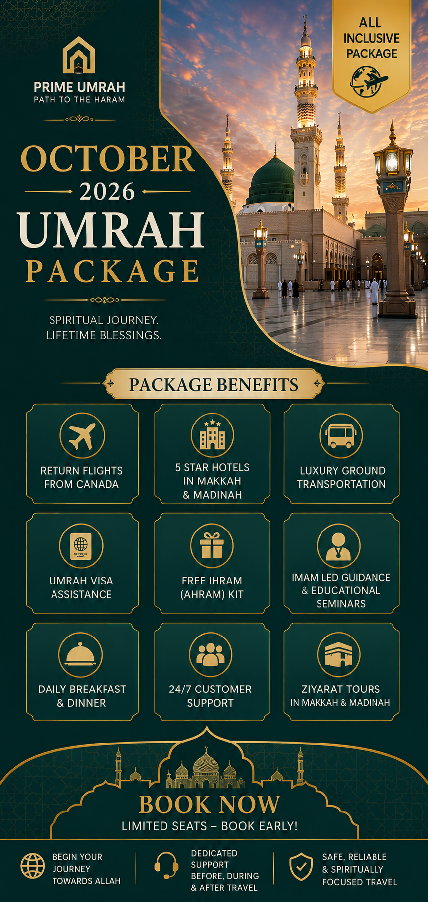 5 Star Umrah Package – October 2026